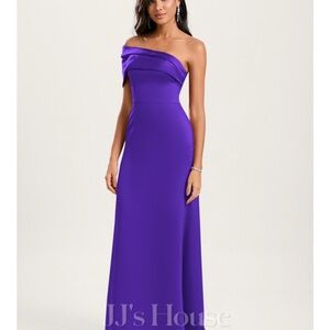 JJs House Vibrant Purple One-Shoulder Dress